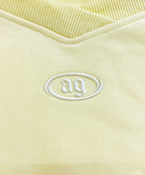 ANDGEEBEE（アンジービー）の「オフショルスウェット（スウェット・レディース・チャコールグレー/イエロー・FREE）」の14枚目の写真