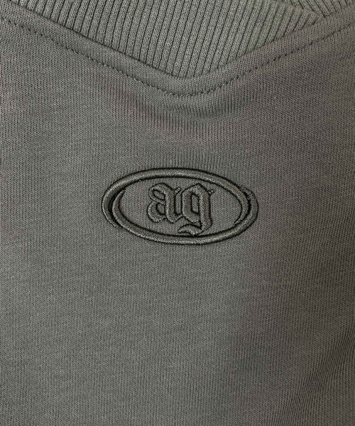 ANDGEEBEE（アンジービー）の「オフショルスウェット（スウェット・レディース・チャコールグレー/イエロー・FREE）」の4枚目の写真