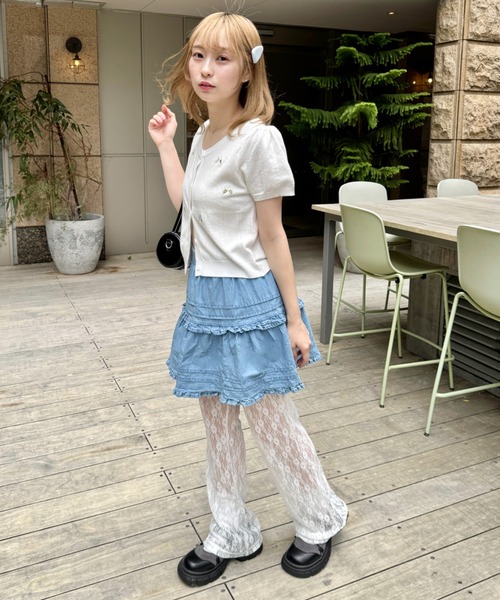 Loueme（ルエム）の「フラワーレースパンツ（その他パンツ・レディース・アイボリー/ブラック/ホワイト・FREE）」の10枚目の写真