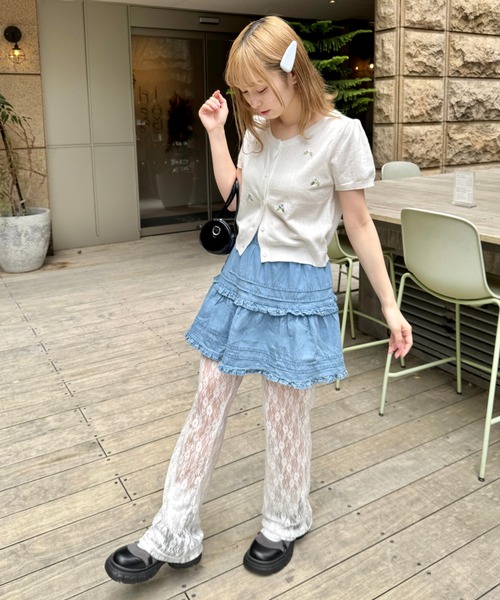 Loueme（ルエム）の「フラワーレースパンツ（その他パンツ・レディース・アイボリー/ブラック/ホワイト・FREE）」の16枚目の写真