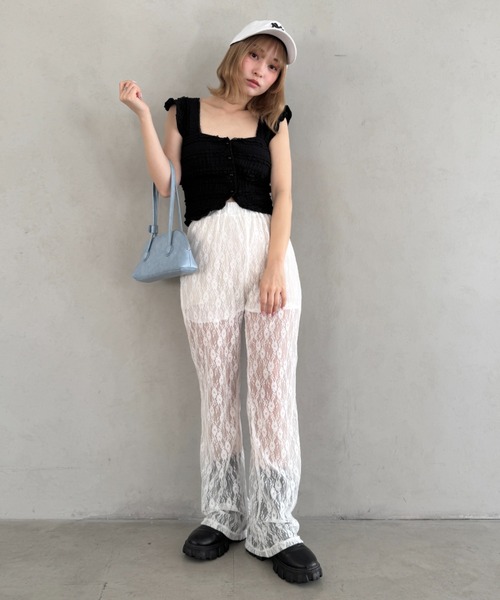 セール】フラワーレースパンツ(その他パンツ)|Loueme(ルエム セール】フラワーレースパンツ(その他パンツ)|Loueme(ルエム