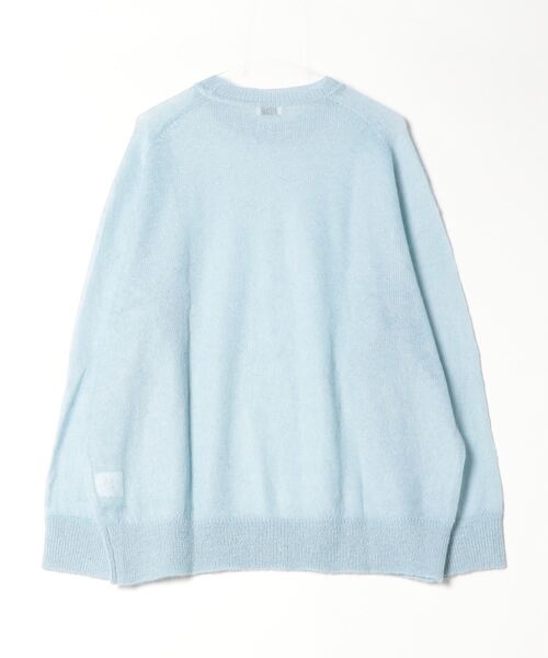 URU(ウル)の「URU/ウル/CREWNECK KNIT(ニット/セーター・メンズ・ブルー/ベージュ・2)」の3枚目の写真