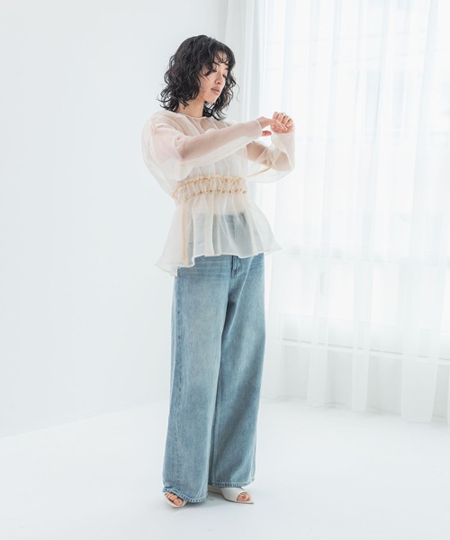 LEPSIM（レプシィム）の「【FOR I SERIES】ワイドストレートデニムパンツ　112598（デニムパンツ・レディース・ライトブルー/ダークグレー・SMALL/MEDIUM）」の16枚目の写真