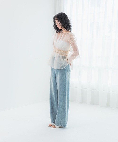 LEPSIM（レプシィム）の「【FOR I SERIES】ワイドストレートデニムパンツ　112598（デニムパンツ・レディース・ライトブルー/ダークグレー・SMALL/MEDIUM）」の18枚目の写真