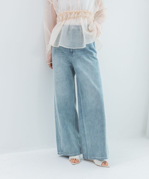 LEPSIM（レプシィム）の「【FOR I SERIES】ワイドストレートデニムパンツ　112598（デニムパンツ・レディース・ライトブルー/ダークグレー・SMALL/MEDIUM）」の20枚目の写真