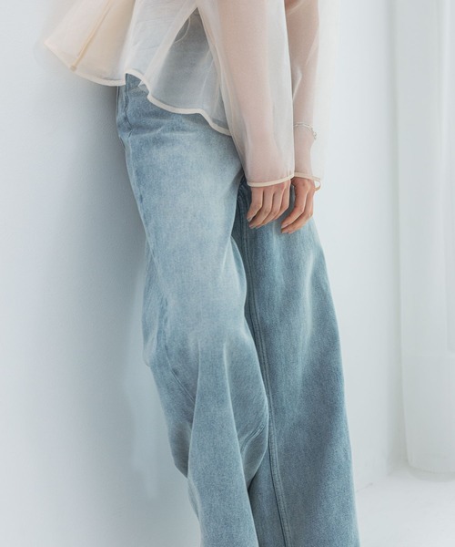 LEPSIM（レプシィム）の「【FOR I SERIES】ワイドストレートデニムパンツ　112598（デニムパンツ・レディース・ライトブルー/ダークグレー・SMALL/MEDIUM）」の9枚目の写真