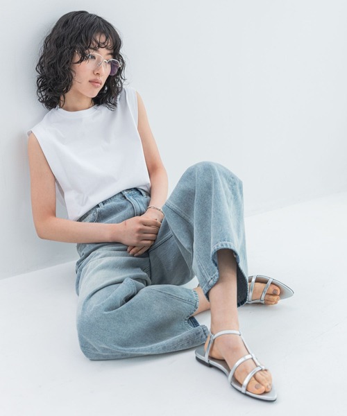 LEPSIM（レプシィム）の「【FOR I SERIES】ワイドストレートデニムパンツ　112598（デニムパンツ・レディース・ライトブルー/ダークグレー・SMALL/MEDIUM）」の6枚目の写真