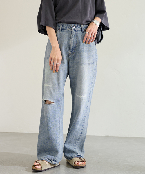 セール】≪追加≫FRAMeWORK MADE BY J ワイドジーンズ（デニムパンツ