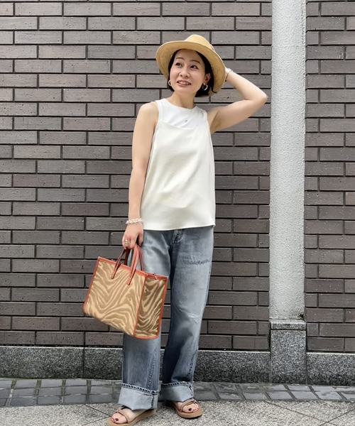FRAMeWORK(フレームワーク)の「≪追加≫FRAMeWORK MADE BY J ワイドジーンズ(デニムパンツ・レディース・ブルー・LARGE/MEDIUM/SMALL)」の8枚目の写真