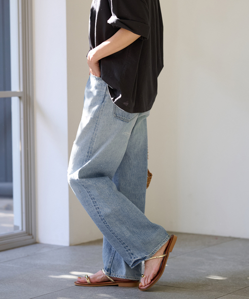 FRAMeWORK(フレームワーク)の「≪追加≫FRAMeWORK MADE BY J ワイドジーンズ(デニムパンツ・レディース・ブルー・LARGE/MEDIUM/SMALL)」の19枚目の写真