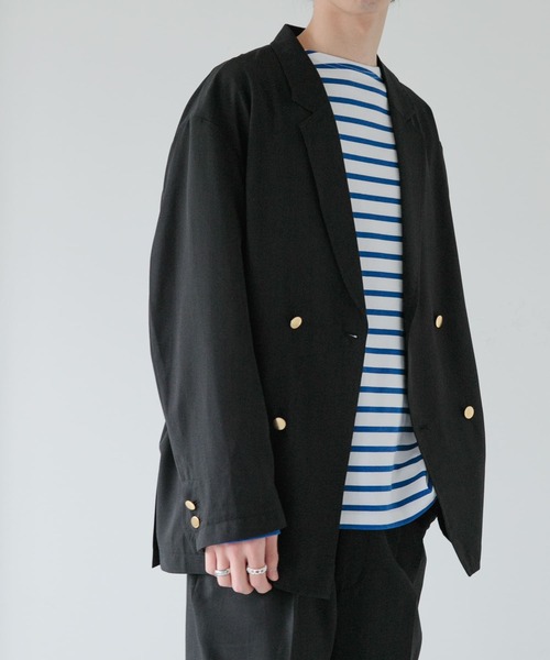 FORK&SPOON（フォークアンドスプーン）の「FORK&SPOON　ハイツイストダブルジャケット（その他アウター・メンズ・ブラック/ネイビー・4/5）」の9枚目の写真