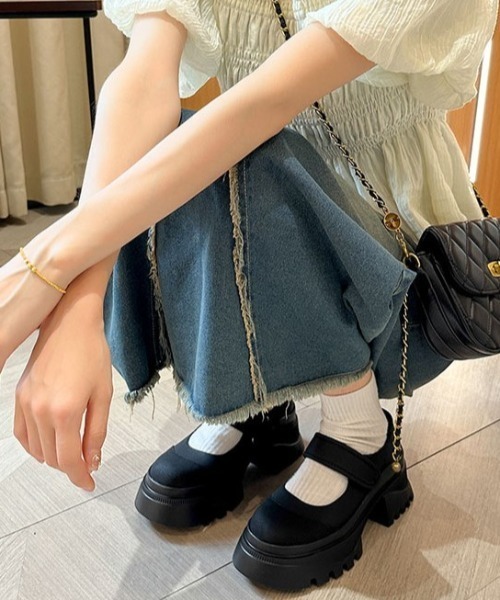 mebole(メボレ)の「厚底メリージェーンシューズ(パンプス・レディース・ブラック・SMALL/MEDIUM/LARGE)」の14枚目の写真