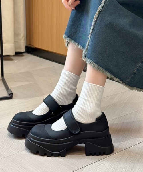 mebole(メボレ)の「厚底メリージェーンシューズ(パンプス・レディース・ブラック・SMALL/MEDIUM/LARGE)」の16枚目の写真