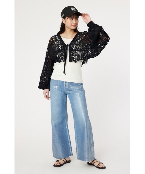 moose's ホワイト ニットボレロ moose's ホワイト ニットボレロ moose's ホワイト ニットボレロ