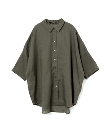 mizuiro ind ハーフスリーブワイドシャツ