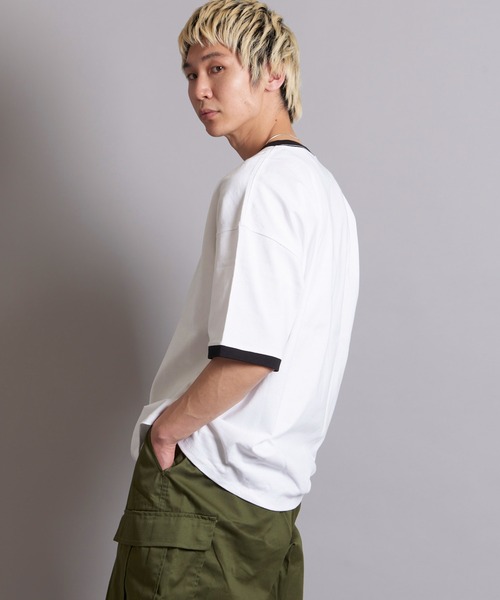 JACKROSE（ジャックローズ）の「JE-LOGO RINGER TEE（Tシャツ/カットソー・メンズ・ブラック/ホワイト・M/L）」の6枚目の写真