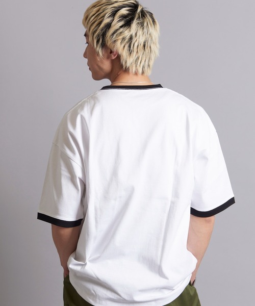 JACKROSE（ジャックローズ）の「JE-LOGO RINGER TEE（Tシャツ/カットソー・メンズ・ブラック/ホワイト・M/L）」の7枚目の写真