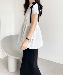 クリスタルハンドル付き Ivory サテン・バッグ |BON BON |2021年