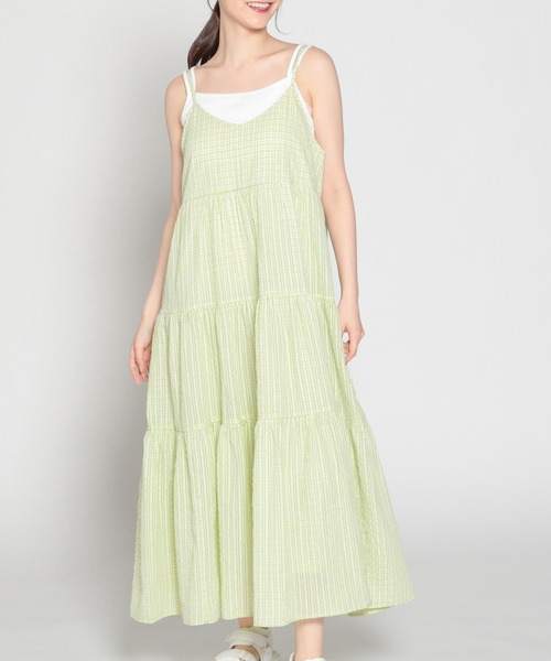 Honeys（ハニーズ）の「キャミワンピース（ワンピース・レディース・グリーン系その他/ベージュ系その他/ブラック系その他・S/M/L/LL）」の14枚目の写真