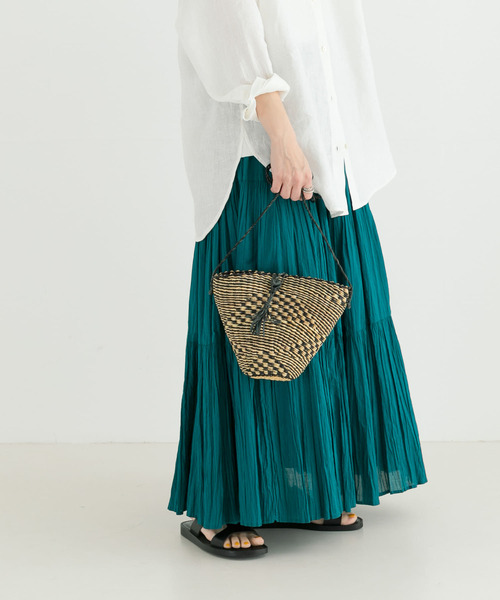 URBAN RESEARCH(アーバンリサーチ)の「ボルガバスケットショルダーバッグ(ショルダーバッグ・レディース・ピンク/ナチュラル/ブラック系その他・-)」の9枚目の写真