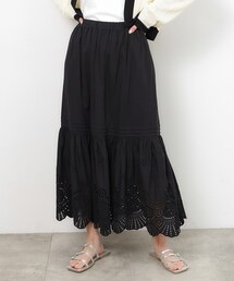 OPAQUE.CLIP | カットワークレースティアードスカート【洗える】(スカート)