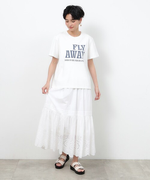 OPAQUE.CLIP(オペークドットクリップ)の「◆カットワークレースティアードスカート【洗える】(スカート・レディース・ブラック/ホワイト・40/38/36)」の9枚目の写真