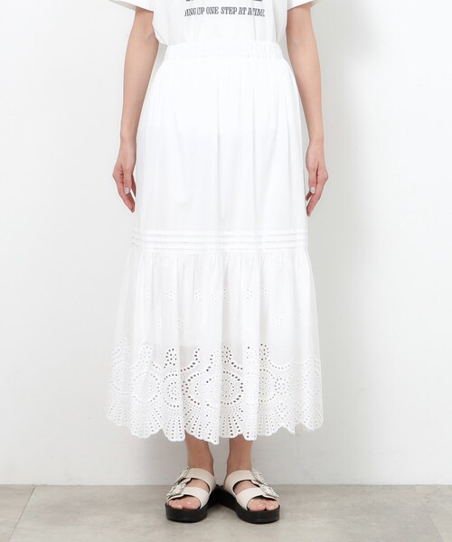 OPAQUE.CLIP(オペークドットクリップ)の「◆カットワークレースティアードスカート【洗える】(スカート・レディース・ブラック/ホワイト・40/38/36)」の11枚目の写真