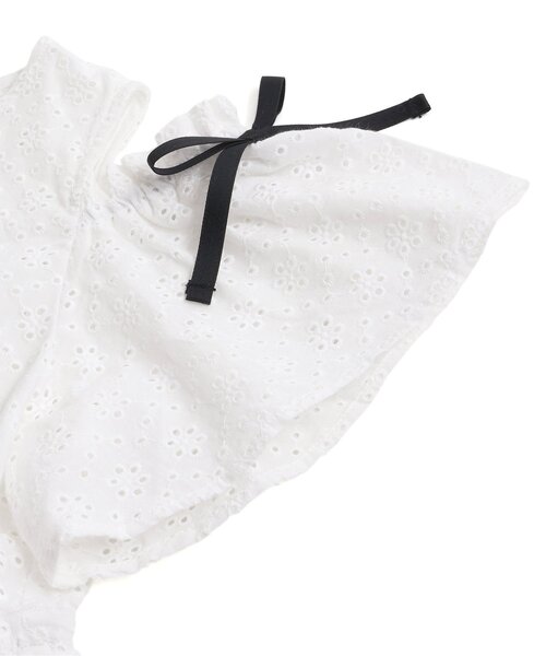 algy（アルジー）の「オフショルティアードワンピ（ワンピース・キッズ・オフホワイト/ブラック・XX-SMALL/X-SMALL/MEDIUM/SMALL）」の15枚目の写真