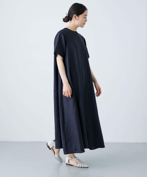 かぐれ（カグレ）の「リネンAラインワンピース（ワンピース