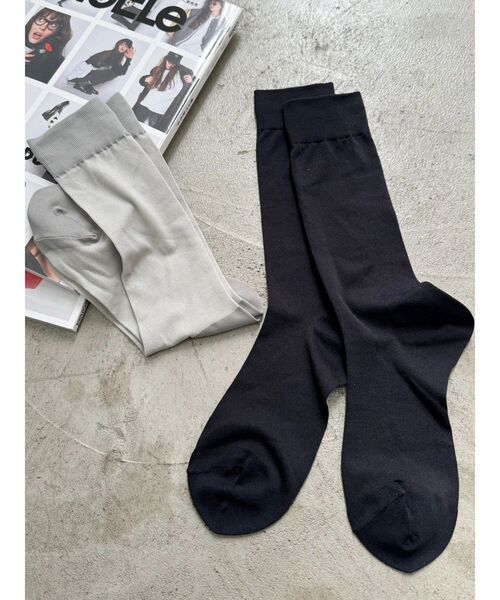 MURUA（ムルーア）の「シアーハイソックス（ソックス/靴下・レディース・ライトグレー/ブラック・FREE）」の8枚目の写真