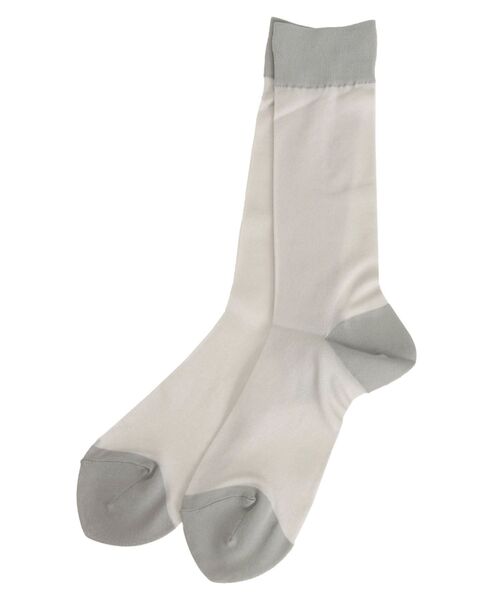 MURUA（ムルーア）の「シアーハイソックス（ソックス/靴下・レディース・ライトグレー/ブラック・FREE）」の6枚目の写真