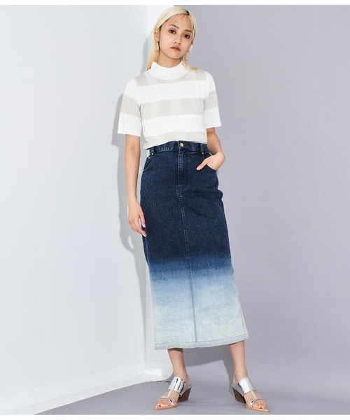 Settimissimo（セッティミッシモ）の「プレーティング チェック ハーフスリーブ トップス（Tシャツ/カットソー・レディース・オフホワイト/ネイビー/ピンク・FREE）」の8枚目の写真