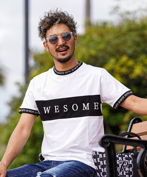 adamsJUGGLER(アダムスジャグラー)の「オーサムティー(Tシャツ/カットソー・メンズ・ホワイト/ブラック・L/M/S/XXL/XL)」の2枚目の写真