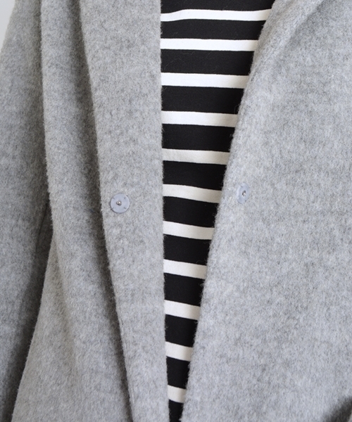 SHIPS for women（シップスフォーウィメン）の「ウールジャージーガウンコート◇（その他アウター・レディース・グレー/ベージュ/スカイブルー・ONE SIZE）」の7枚目の写真