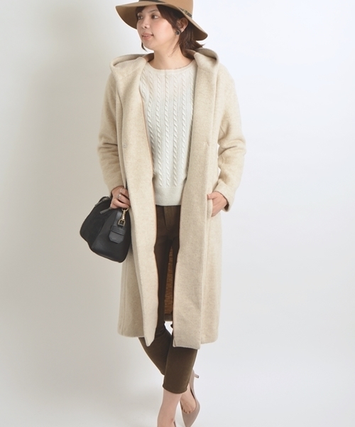 SHIPS for women（シップスフォーウィメン）の「ウールジャージーガウンコート◇（その他アウター・レディース・グレー/ベージュ/スカイブルー・ONE SIZE）」の13枚目の写真