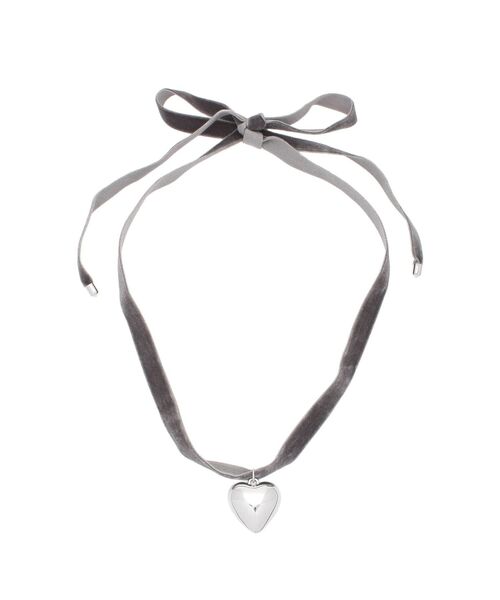 jouetie(ジュエティ)の「ベロアリボンハートチョーカー(チョーカー・レディース・ブラック/ピンク/グレー・FREE)」の3枚目の写真