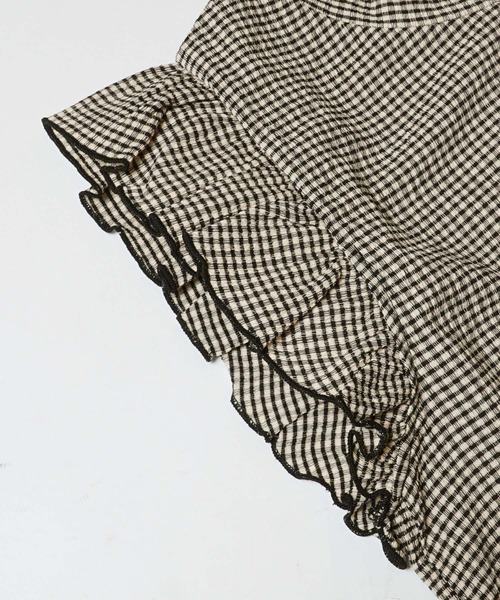 coca（coca）（コカ）の「【WEB限定セール】シャーリング袖フリルトップス（Tシャツ/カットソー・レディース・ブラック/A・M/L）」の16枚目の写真