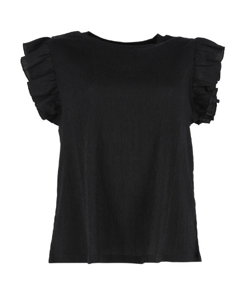 coca（coca）（コカ）の「【WEB限定セール】シャーリング袖フリルトップス（Tシャツ/カットソー・レディース・ブラック/A・M/L）」の17枚目の写真