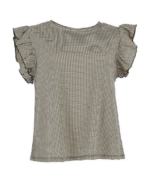 coca（coca）（コカ）の「【WEB限定セール】シャーリング袖フリルトップス（Tシャツ/カットソー・レディース・ブラック/A・M/L）」の18枚目の写真
