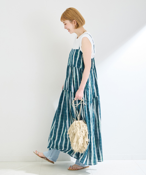 B.C STOCK（ベーセーストック）の「ハンドドロープリントキャミワンピース（ワンピース・レディース・ブルー/ブラック系その他/ピンク/ブラック・FREE）」の22枚目の写真