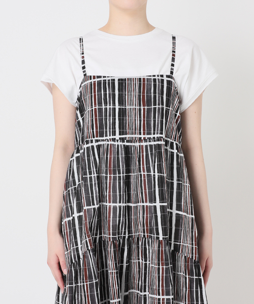 B.C STOCK（ベーセーストック）の「ハンドドロープリントキャミワンピース（ワンピース・レディース・ブルー/ブラック系その他/ピンク/ブラック・FREE）」の18枚目の写真