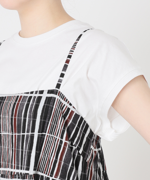 B.C STOCK（ベーセーストック）の「ハンドドロープリントキャミワンピース（ワンピース・レディース・ブルー/ブラック系その他/ピンク/ブラック・FREE）」の20枚目の写真