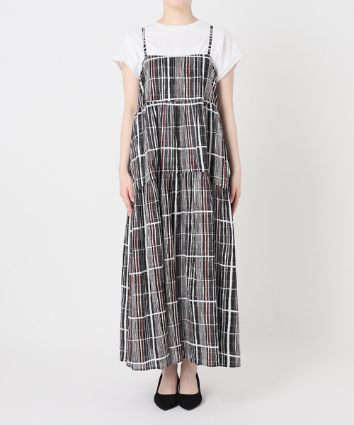 B.C STOCK（ベーセーストック）の「ハンドドロープリントキャミワンピース（ワンピース・レディース・ブルー/ブラック系その他/ピンク/ブラック・FREE）」の14枚目の写真