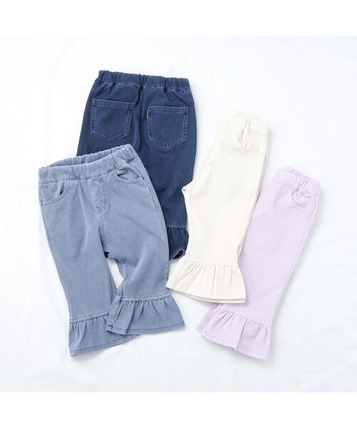 apres les cours（アプレレクール）の「【WEB限定・接触冷感】ひんやりカプリパンツ（その他パンツ・キッズ・ラベンダー/アイボリー/ブルー/サックスブルー・90/100/110/120/80/130/140）」の5枚目の写真