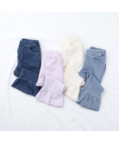 apres les cours（アプレレクール）の「【WEB限定・接触冷感】ひんやりカプリパンツ（その他パンツ・キッズ・ラベンダー/アイボリー/ブルー/サックスブルー・90/100/110/120/80/130/140）」の6枚目の写真