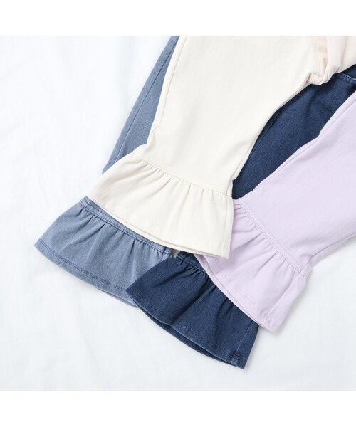 apres les cours（アプレレクール）の「【WEB限定・接触冷感】ひんやりカプリパンツ（その他パンツ・キッズ・ラベンダー/アイボリー/ブルー/サックスブルー・90/100/110/120/80/130/140）」の8枚目の写真