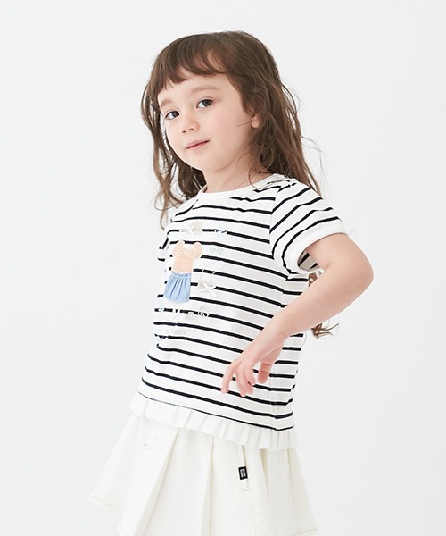 petit main(プティマイン)の「【接触冷感/リンク】ビーチモチーフ半袖T(Tシャツ/カットソー・キッズ・オフホワイト/サックスブルー/ネイビー・110cm/100cm/90cm/80cm/130cm/120cm)」の14枚目の写真