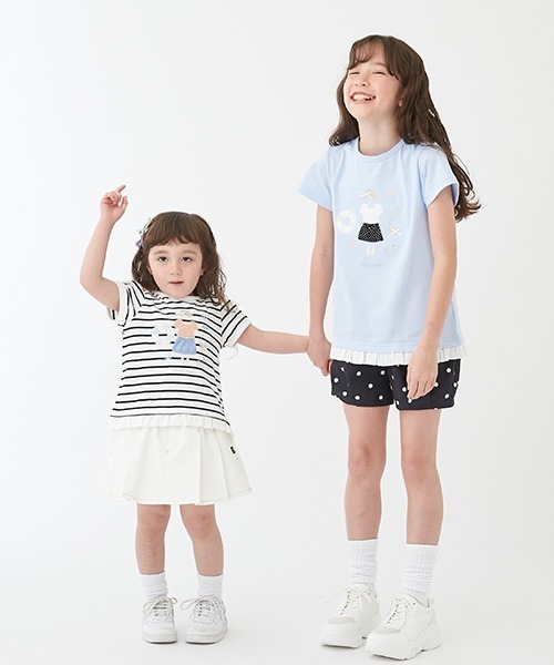 petit main(プティマイン)の「【接触冷感/リンク】ビーチモチーフ半袖T(Tシャツ/カットソー・キッズ・オフホワイト/サックスブルー/ネイビー・110cm/100cm/90cm/80cm/130cm/120cm)」の15枚目の写真