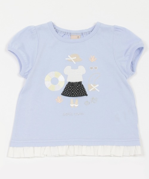 petit main(プティマイン)の「【接触冷感/リンク】ビーチモチーフ半袖T(Tシャツ/カットソー・キッズ・オフホワイト/サックスブルー/ネイビー・110cm/100cm/90cm/80cm/130cm/120cm)」の17枚目の写真