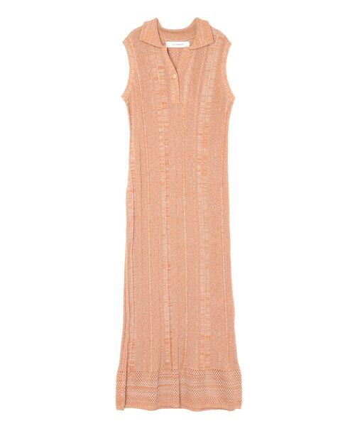 LAGUNAMOON（ラグナムーン）の「シャツカラーメランジニットワンピース（ワンピース・レディース・ミント/ブラック/オレンジ・SMALL/MEDIUM）」の3枚目の写真